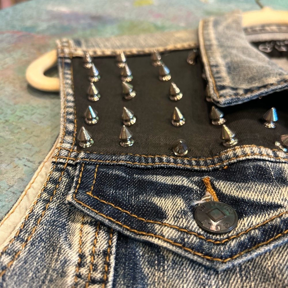 Denim Studded Jacket - Picture 3 of 8